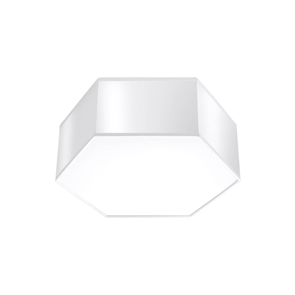 Plafon Sunde heksagon biały 2xE27x15W wym: 11,5 x 26,5 cm IP20 tworzywo sztuczne Sollux Lighting