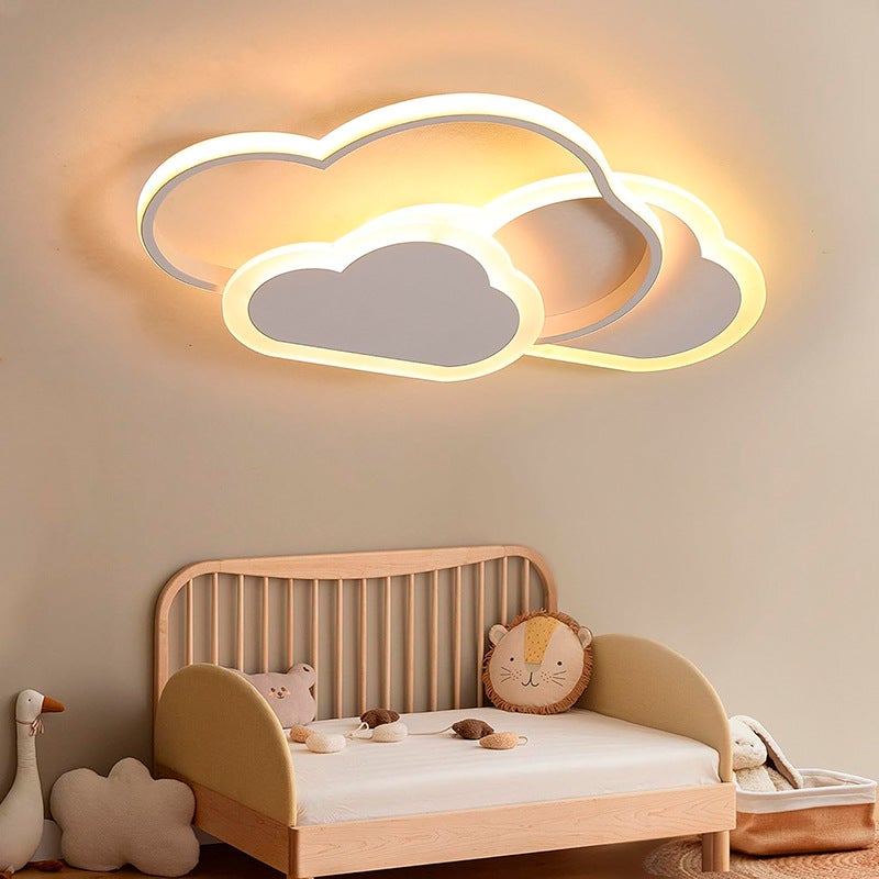 Lámpara de techo LED, lámpara de techo para habitación infantil de 42 W con control remoto, luz de techo LED de nube regulable de 52 cm, 3000-6000 K - 9