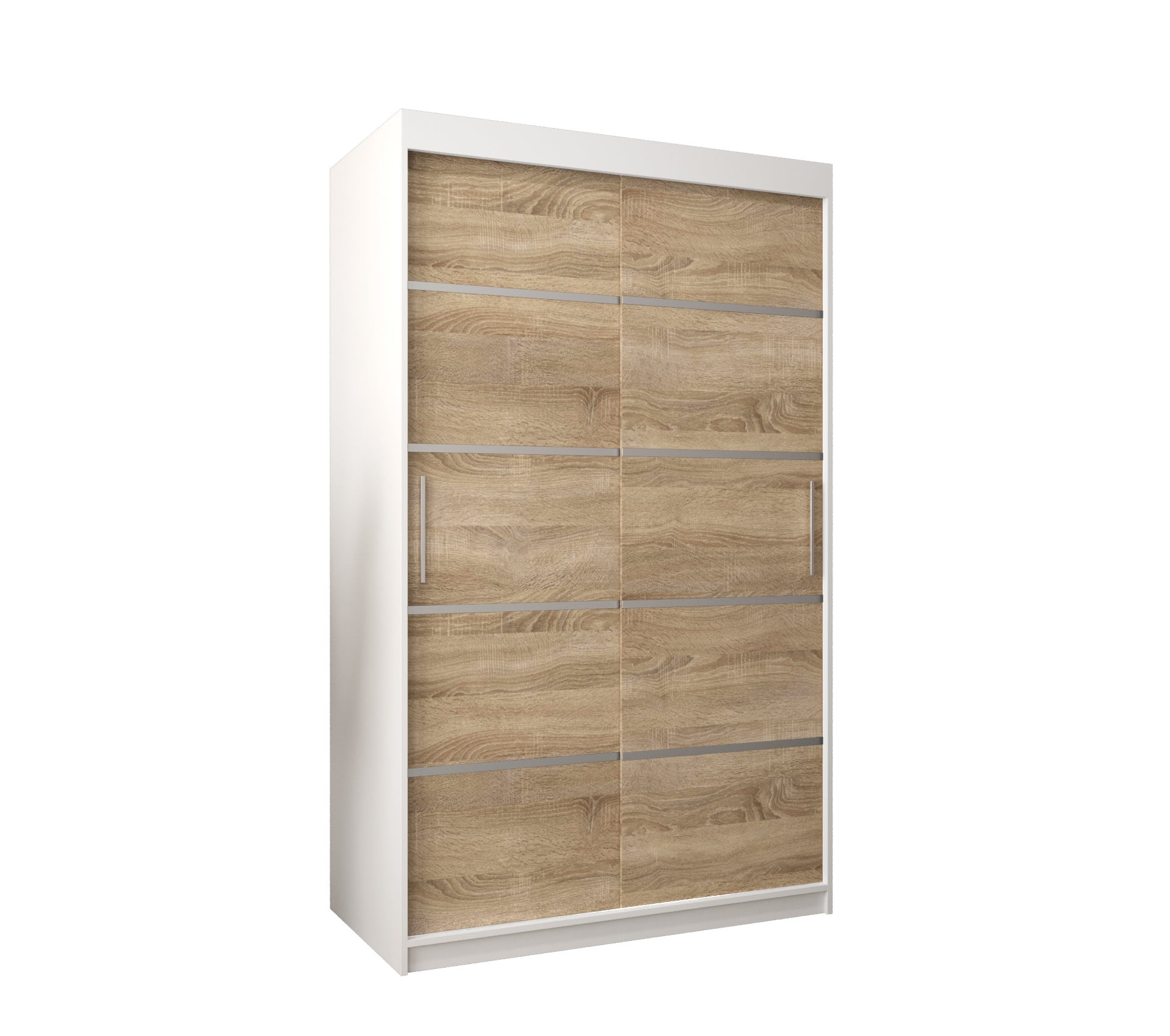 Szafa przesuwna garderoba Verona 1 120 x 62 x 200 cm Biały + Sonoma - Abiks Meble