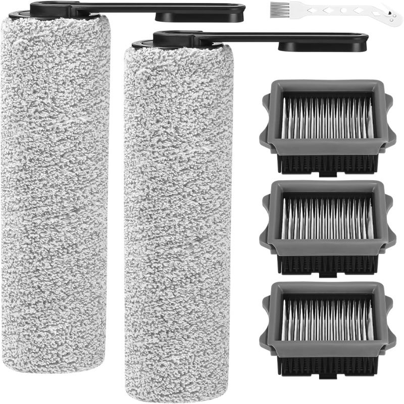 Accessori Tineco Floor One S5/S5 Pro: 3 Filtri HEPA + 3 Spazzole A Rullo, Ricambi Originali Per Aspirapolvere A Secco/Umido - 2