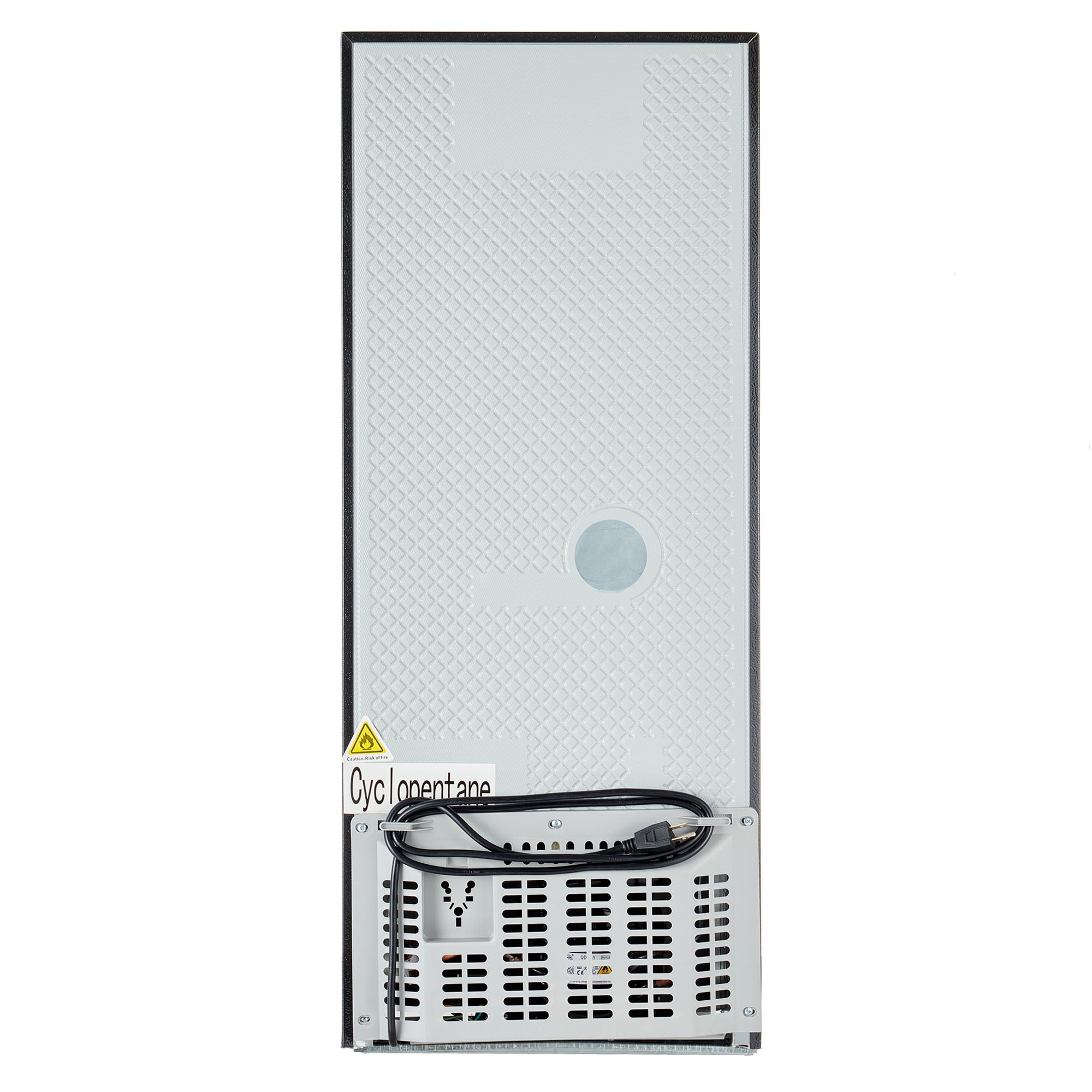 Réfrigérateur congélateur bas avec 2 Portes - 106 L ( 60+46) - Classe E - -25 °C ~10 °C - Pose libre - 42.5x44.5x102cm - Acier inoxydable - Gris - 6