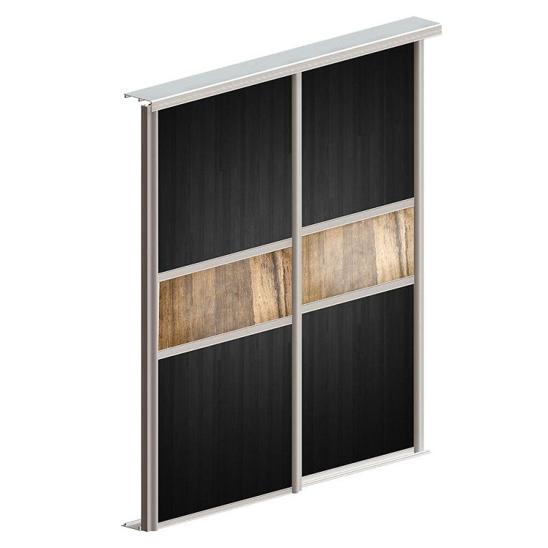Profil en H SLID'UP 230 pour porte 19 mm - 1,8 m - argent - 2