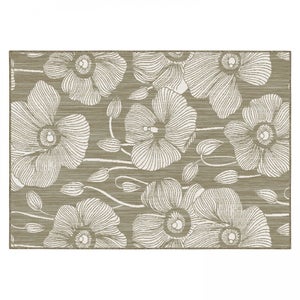 Tapis d'extérieur en polypropylène 160 x 230 cm taupe