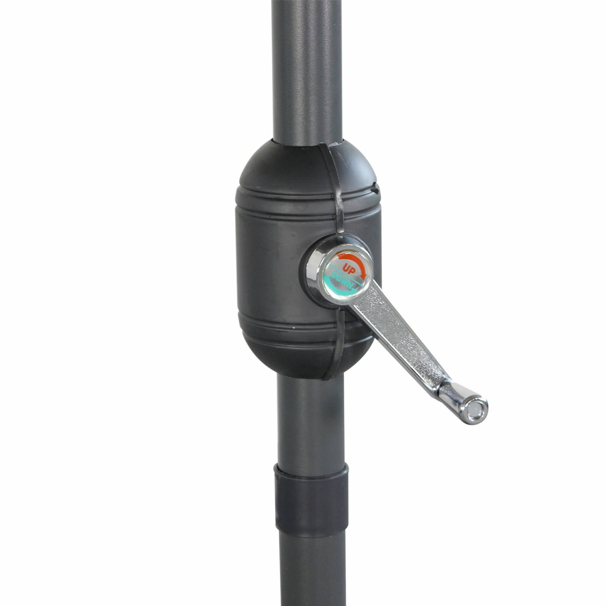 Parasol droit rectangulaire 2x3m - Touquet Sable - mât central en aluminium orientable et manivelle d'ouverture TOUQUET - 5