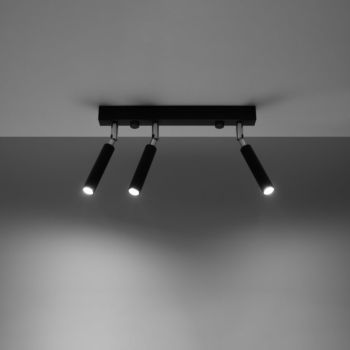 Plafon ASTIX 3 czarny LED 3000K - 35x3x20cm Sollux