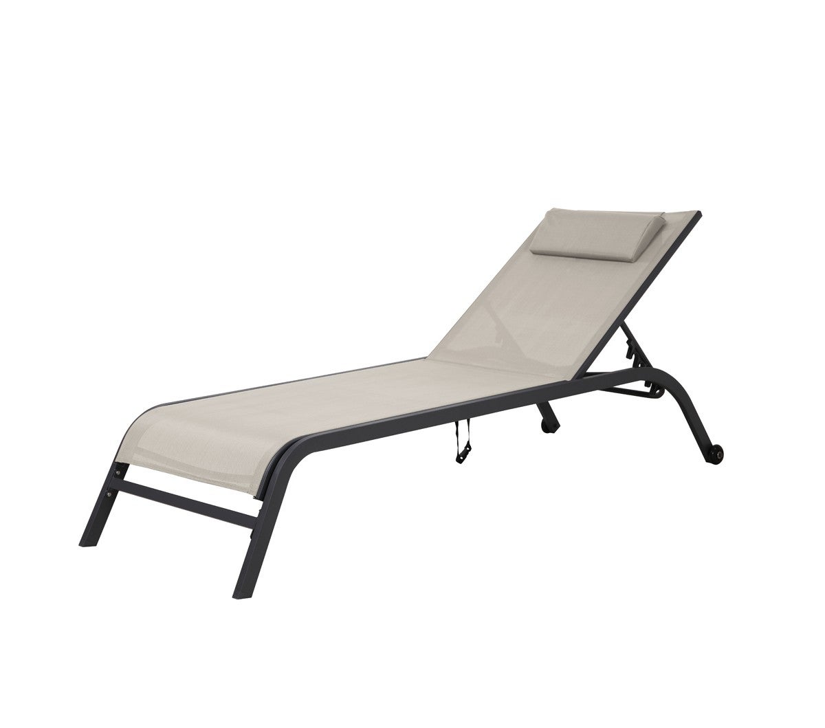 Transat de jardin en acier - lin - GOZO - 5