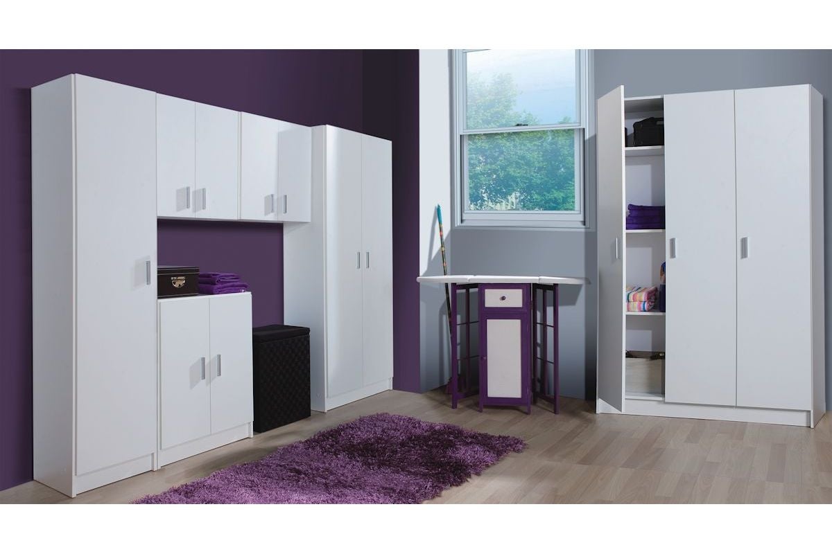 Armoire de rangement REMI 2 portes L73cm x H180cm - Blanc - 3