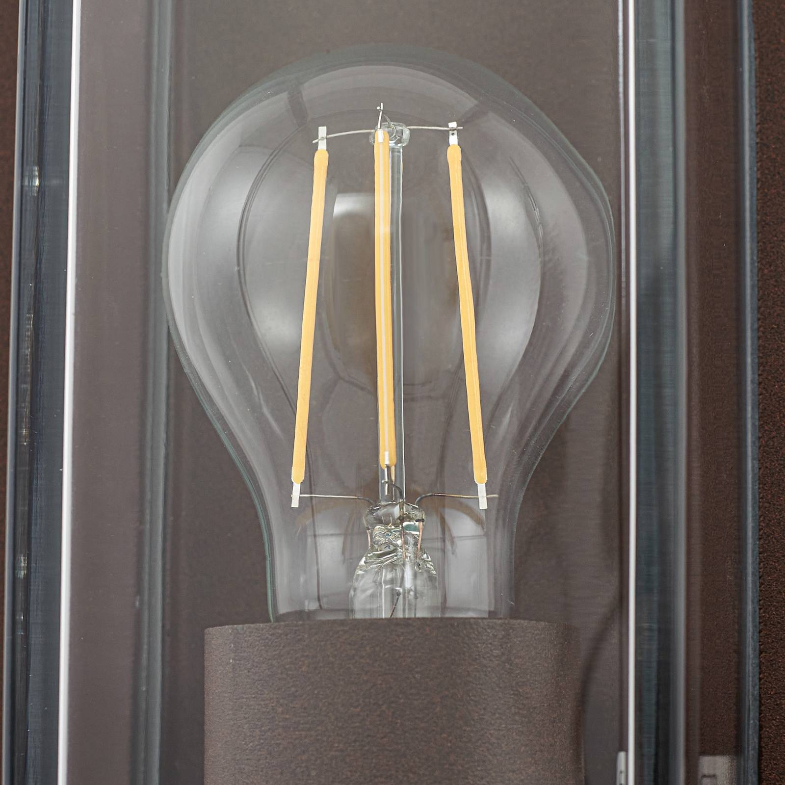 Applique murale d'extérieur Arcchio Ismera, couleur rouille, IP65, verre, E27, Applique Murale Exterieur, Luminaire Exterieur, Lampe Jardin, Eclairage - 8