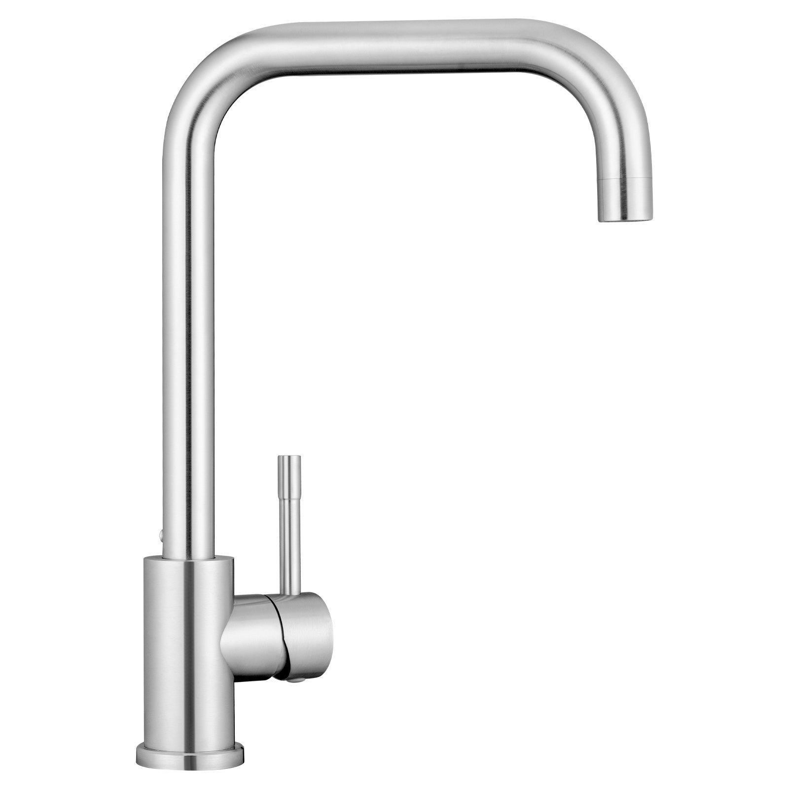 Torneira misturadora de cozinha Cecipa Max em aço inoxidável escovado, bica alta e curva, giro de 360°, modelo europeu. - 8