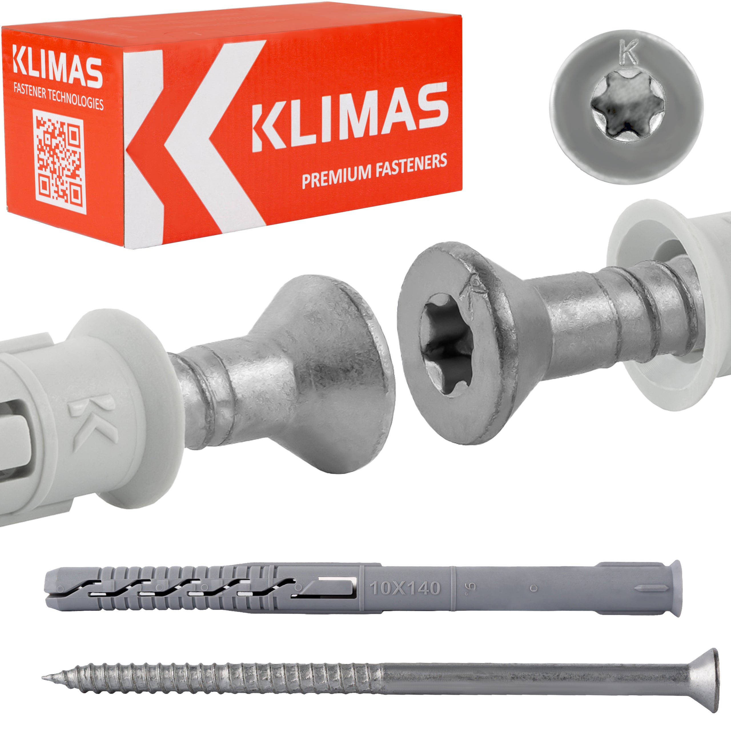 Kołki rozporowe ramowe Klimas S KPS-FAST 10x140 mm ocynkowane 25szt