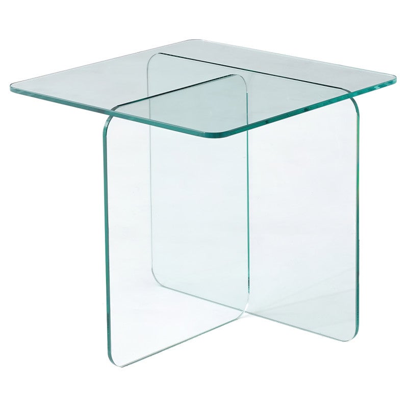 Table Basse créative/Table d'appoint en Fer forgé, Plateau en Verre trempé Transparent, Design Creux avec Cadre de Table, utilisé dans Le Salon de la