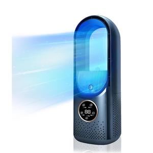 FAYHIJUN Mini Ventilatore Portatile Ricaricabile USB 5 Velocità - Display LED, Batteria 4200 MAh, 11-21 Ore Di Autonomia - Pieghevole E Silenzioso Per Viaggi, Casa E Ufficio (Blu Indaco) - 3