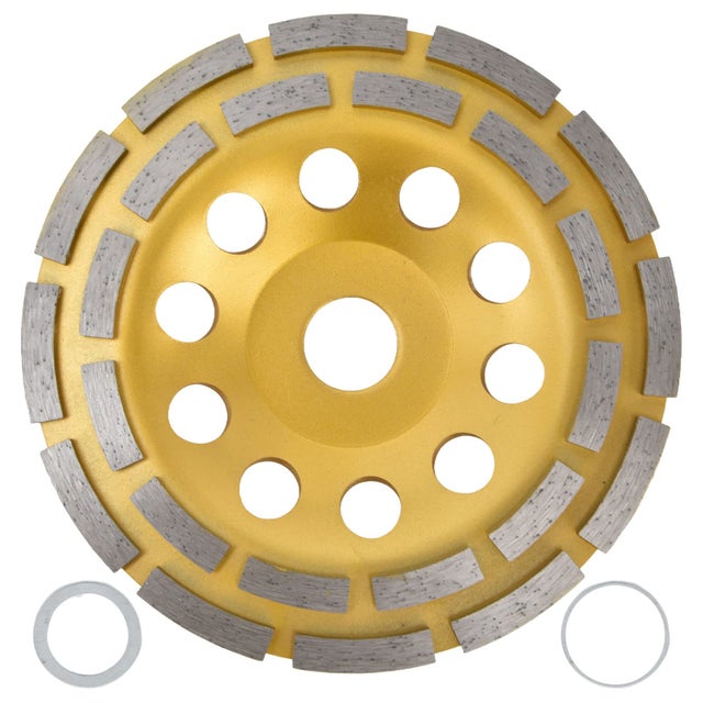 Meule à coupe diamantée à double rangée de meules pour béton à haute concentration de diamant, meulage efficace pour granit, pierre, marbre (150 mm)