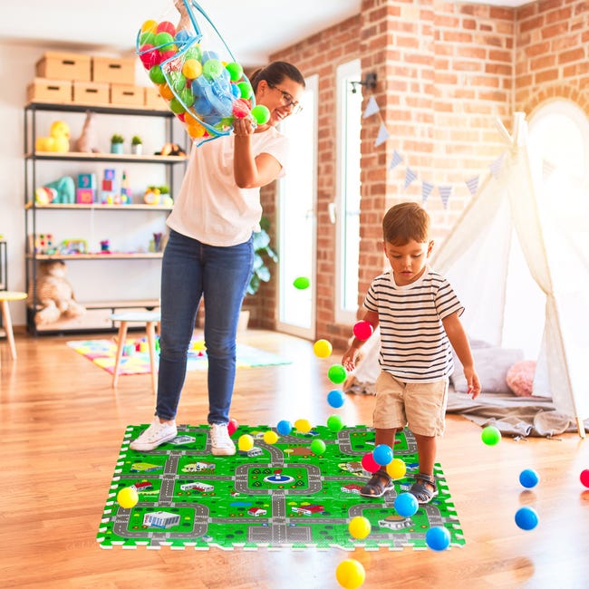 Moby-System Tapis de Puzzle en Mousse EVA pour Bébé 90x90x1cm - Tapis Moby-System Tapis de Puzzle en Mousse EVA pour Bébé 90x90x1cm - Tapis