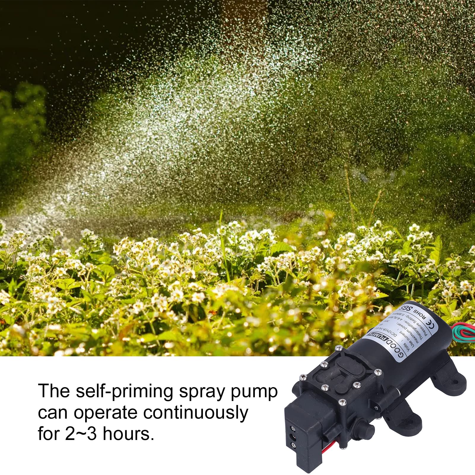 Pompe à membrane 3308 Pompe de pulvérisation auto-amorçante Irrigation de jardin Lavage de voitu - 3