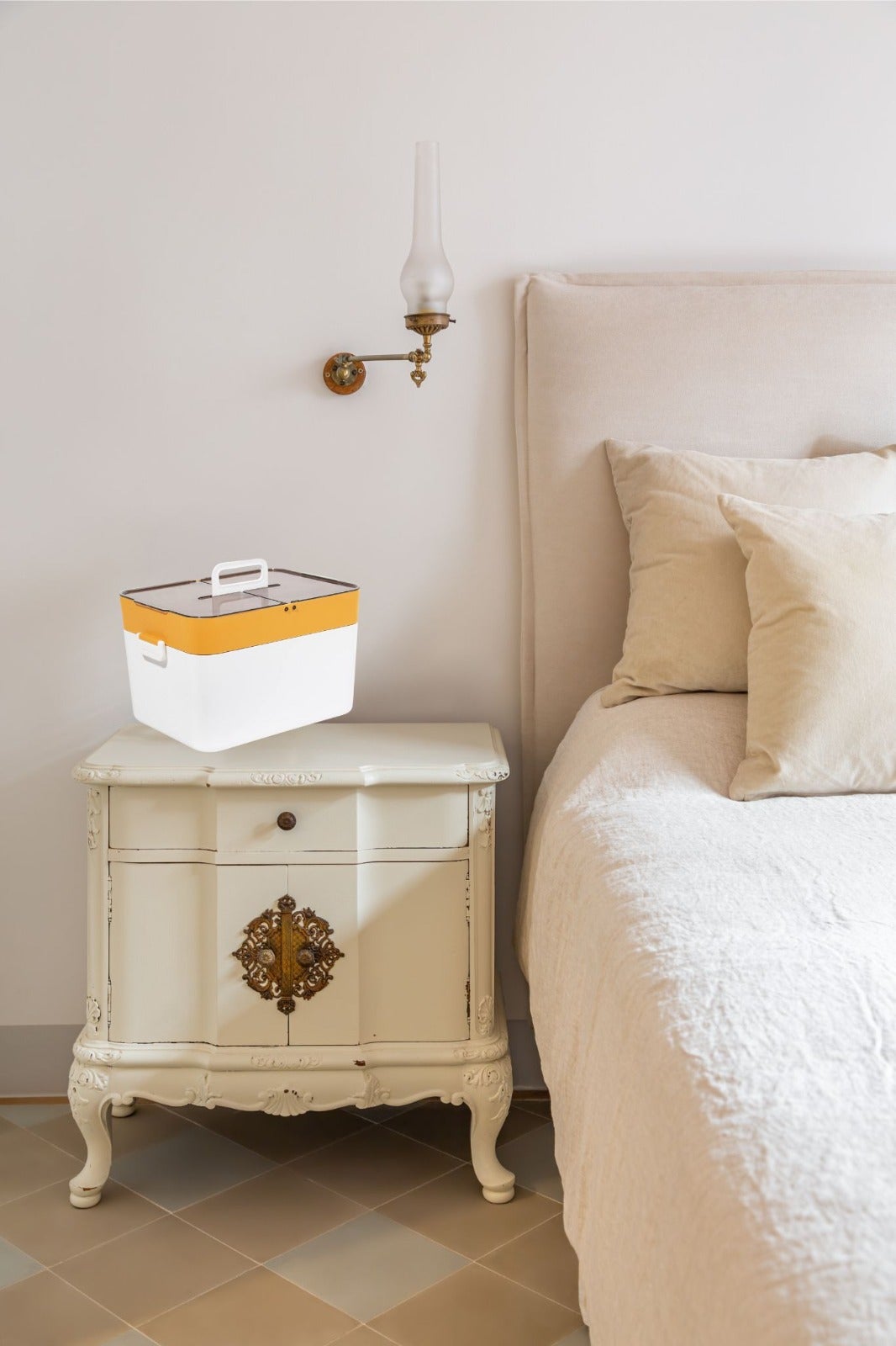 Scatola contenitore in plastica multiuso organizer box contenitore riporre cosmetici scrivania cucina medicinali Maka 18x27x21 Arancio - 8