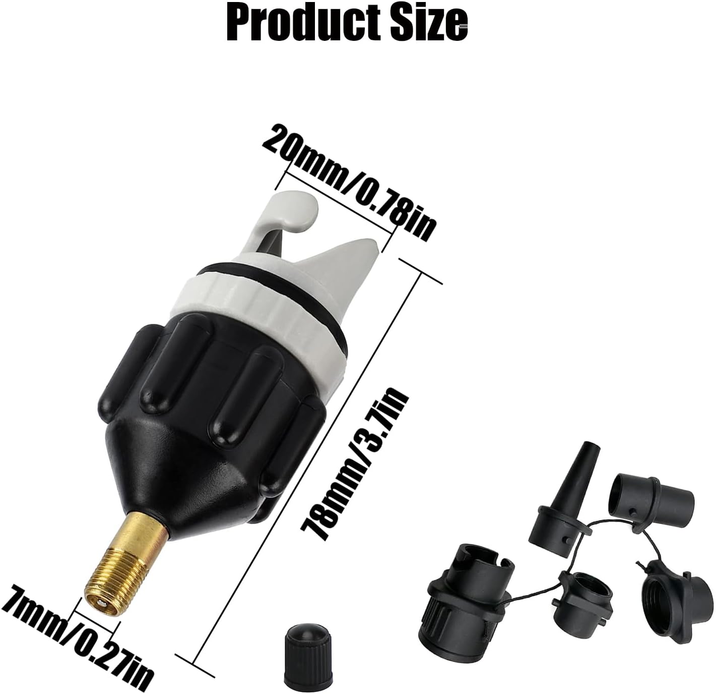 ZDNT Adattatore per Pompa,Convertitore Pompa Aria,Adattatore per Pompa SUP,Adattatore per valvola per gommoni,Adattatore per Kayak per Canoa Gonfiabile, Stand up Paddle Board, Letto Gonfiabile