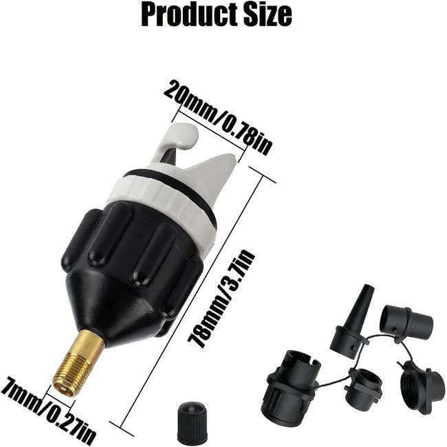 Adattatore Per Pompa Gonfiabile Kayak SUP – Kit Convertitore Valvola Per Canoa, Paddle Board, Gommoni – Veloce E Portatile