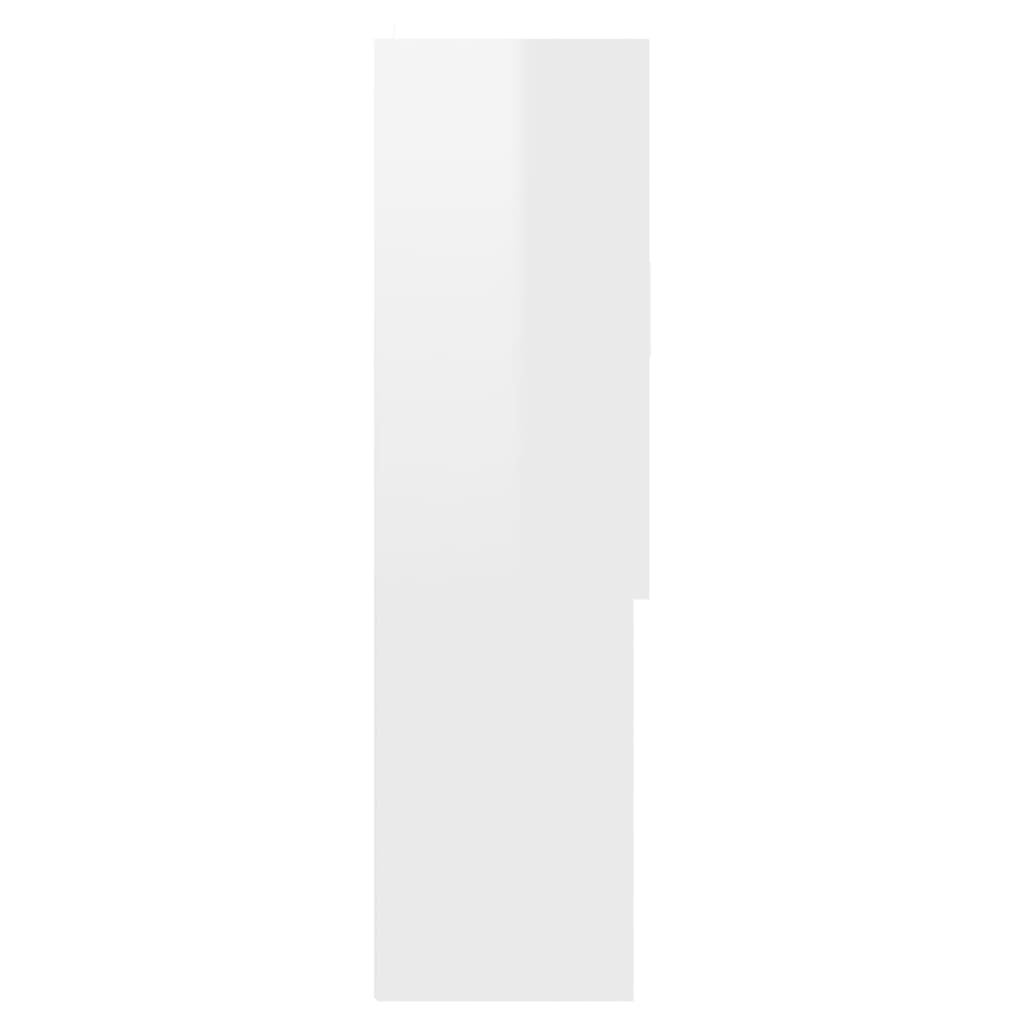 Armario de lavadora blanco brillante 70,5x25,5x90 cm vidaXL - 5