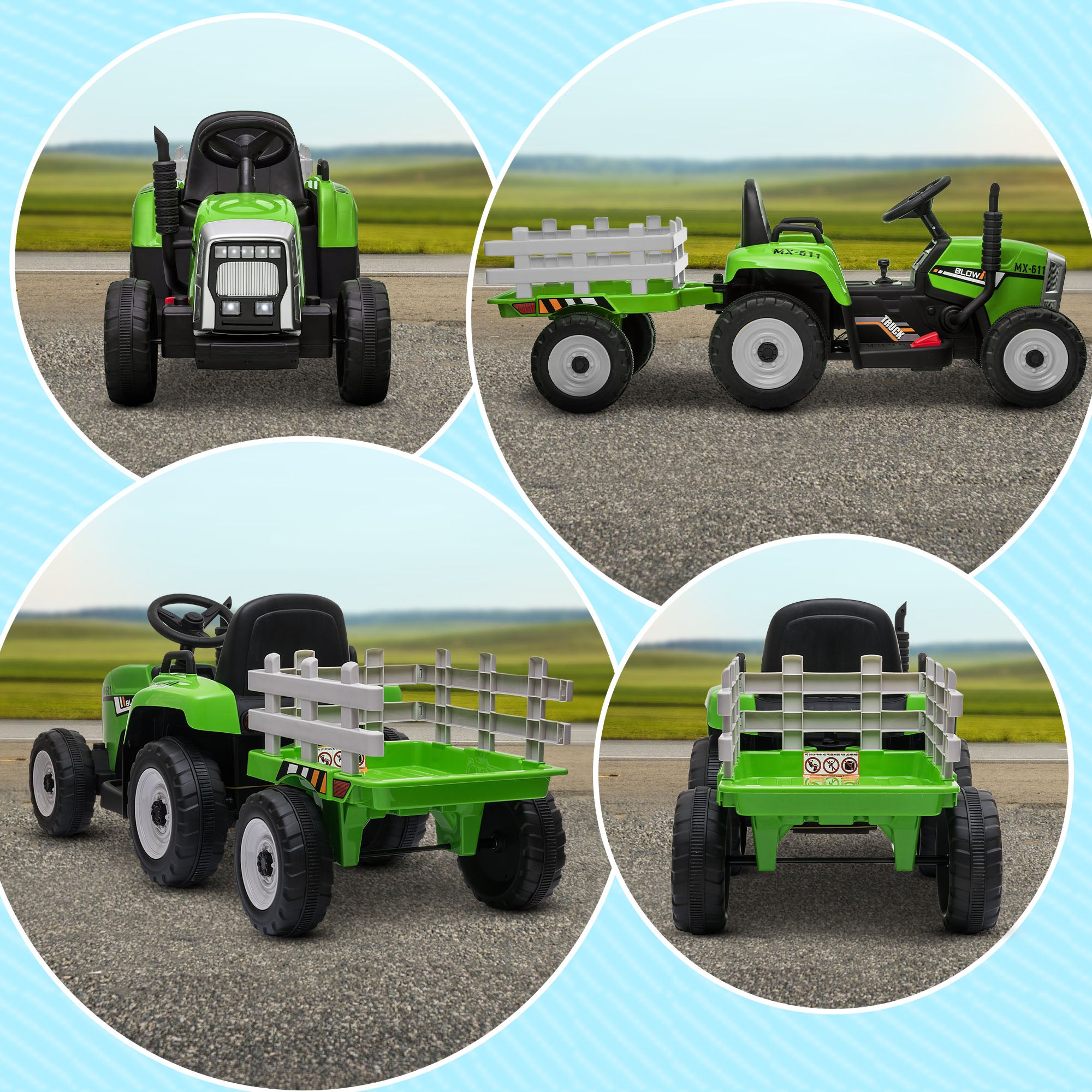 Tracteur électrique enfant PP HOMCOM - 9