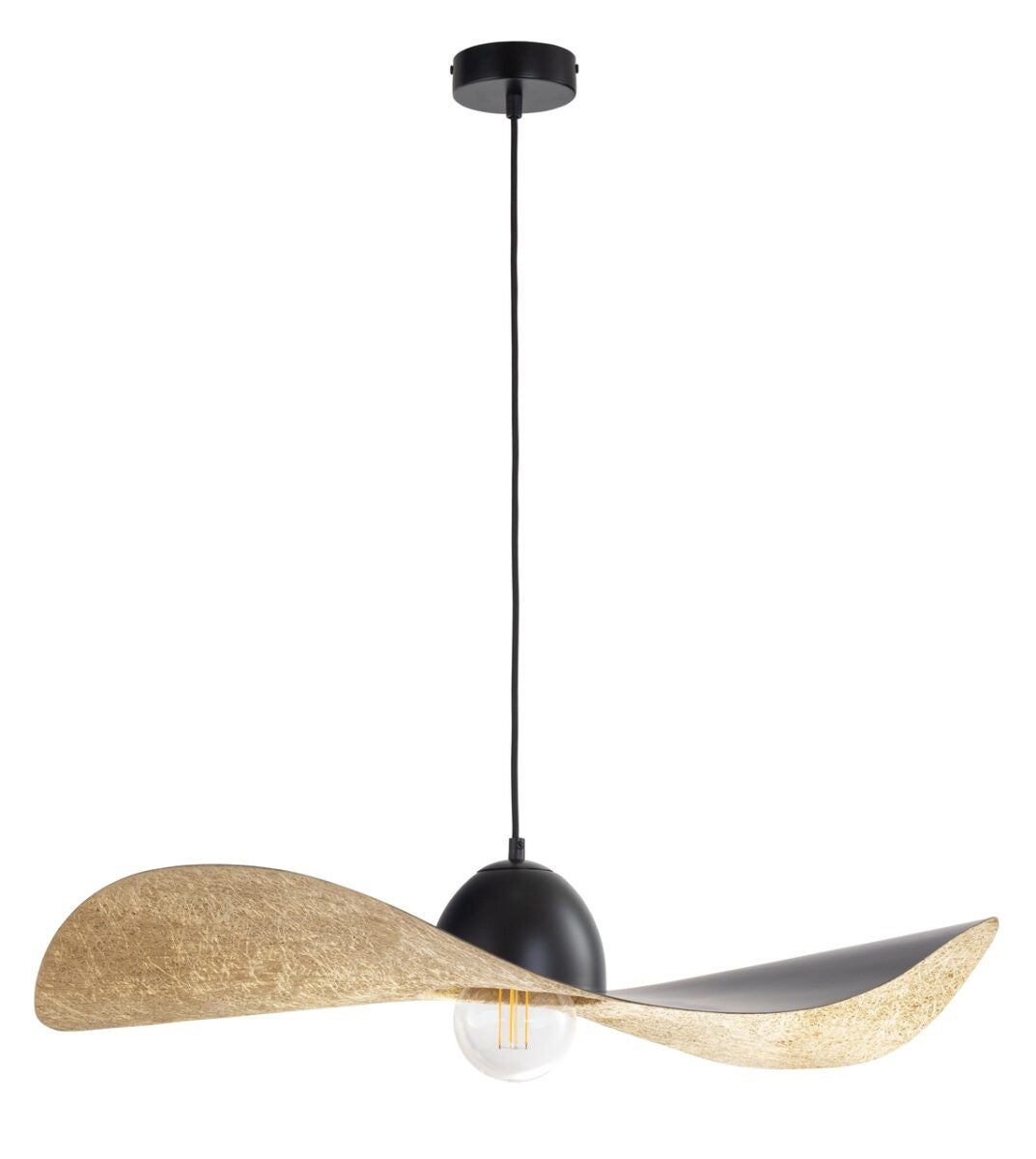 Lampa wisząca Kapello czarno-złota 1xE27x15W dekoracyjna kapelusz wym: 80 x 76 x 76 cm metal SIGMA