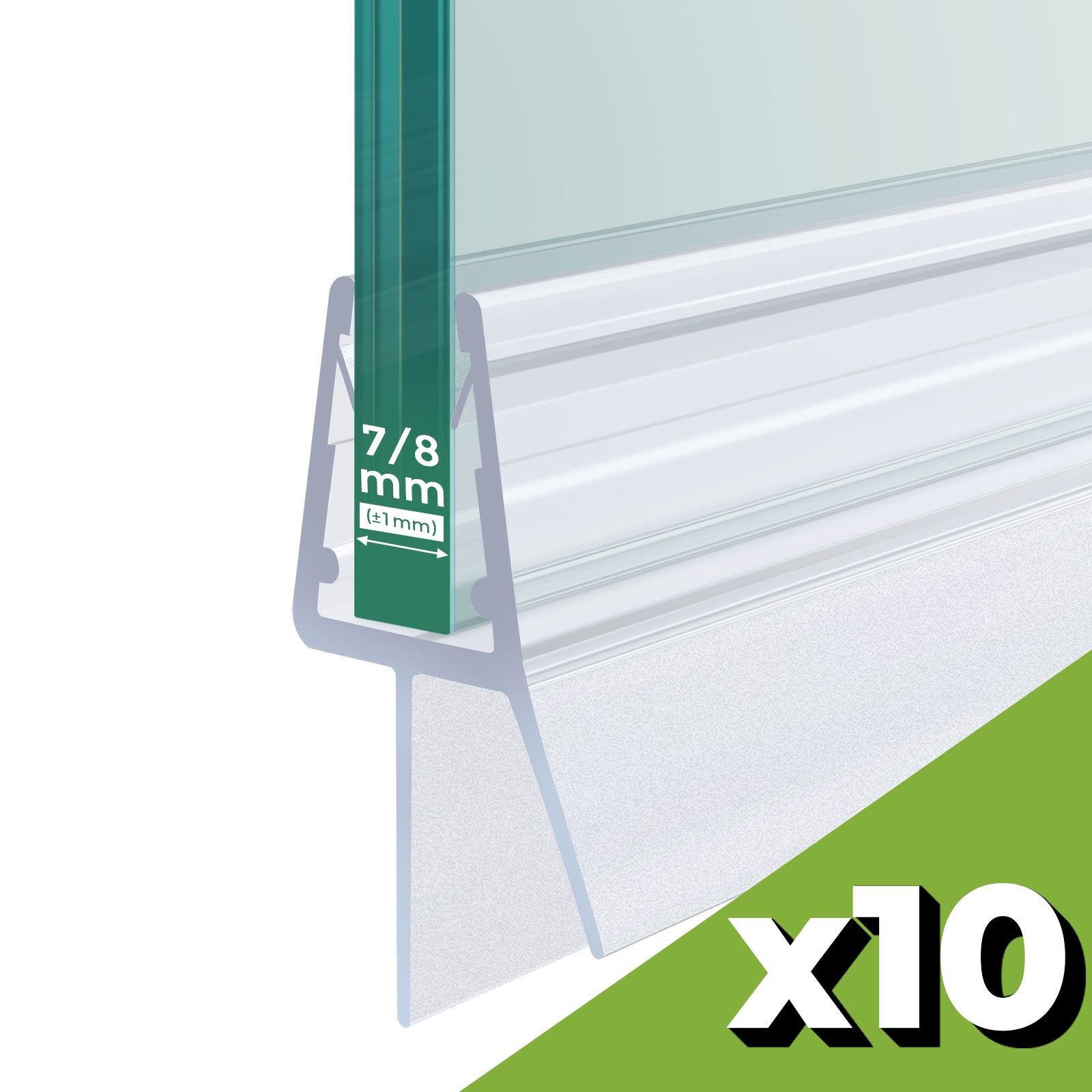 Uszczelka do drzwi prysznicowych 10 x 60 cm – do szkła 7–8 mm – możliwość przycięcia – łatwy montaż