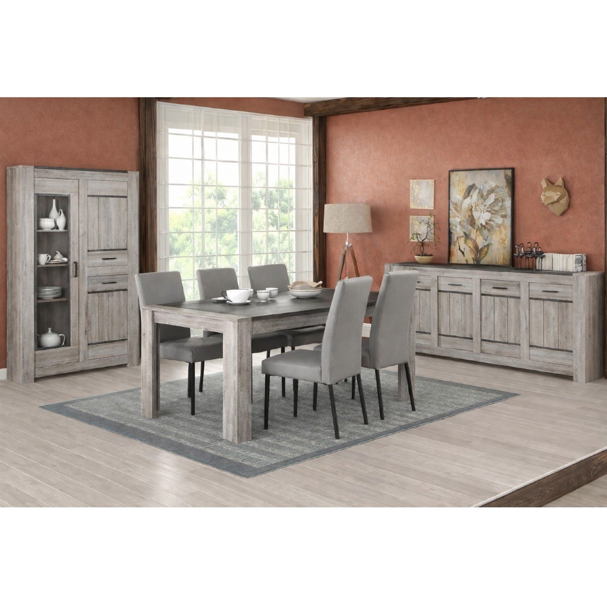 Salle à manger complète moderne MAYA (Buffet + Table) | Leroy Merlin