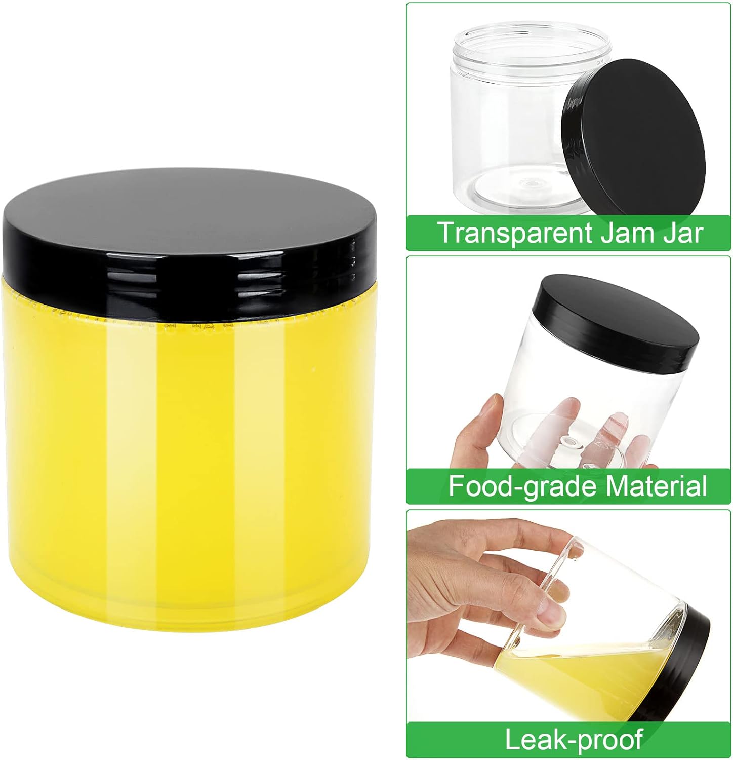Lot De 16 Boîtes De Rangement GoMaihe Pour Cuisine - Bocaux Hermétiques Avec Couvercle - Noir - Vintage