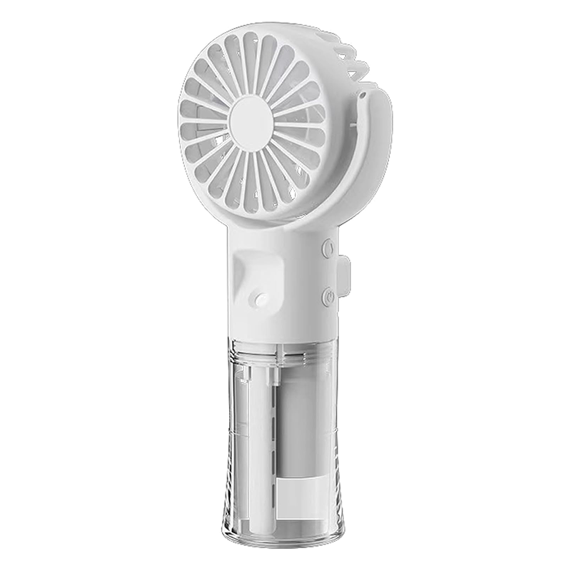 Wentylator ładowany przez USB, 4 prędkości, mały i lekki, do użytku wewnątrz pomieszczeń, w szkole, w podróży, na kempingu i do makijażu (biały)