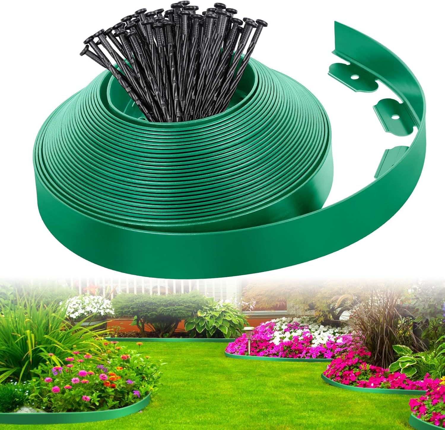 LATERN 25 Pezzi Picchetti in Plastica, 25CM Pali per Bordatura