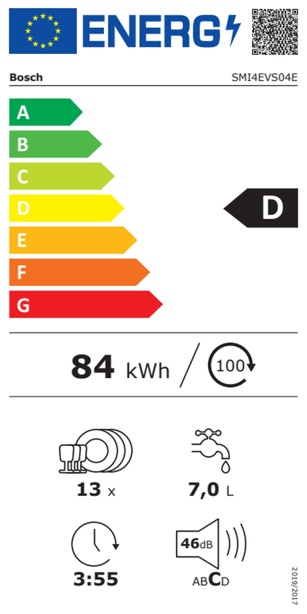 Zmywarka do zabudowy BOSCH SMI4EVS04E - 10