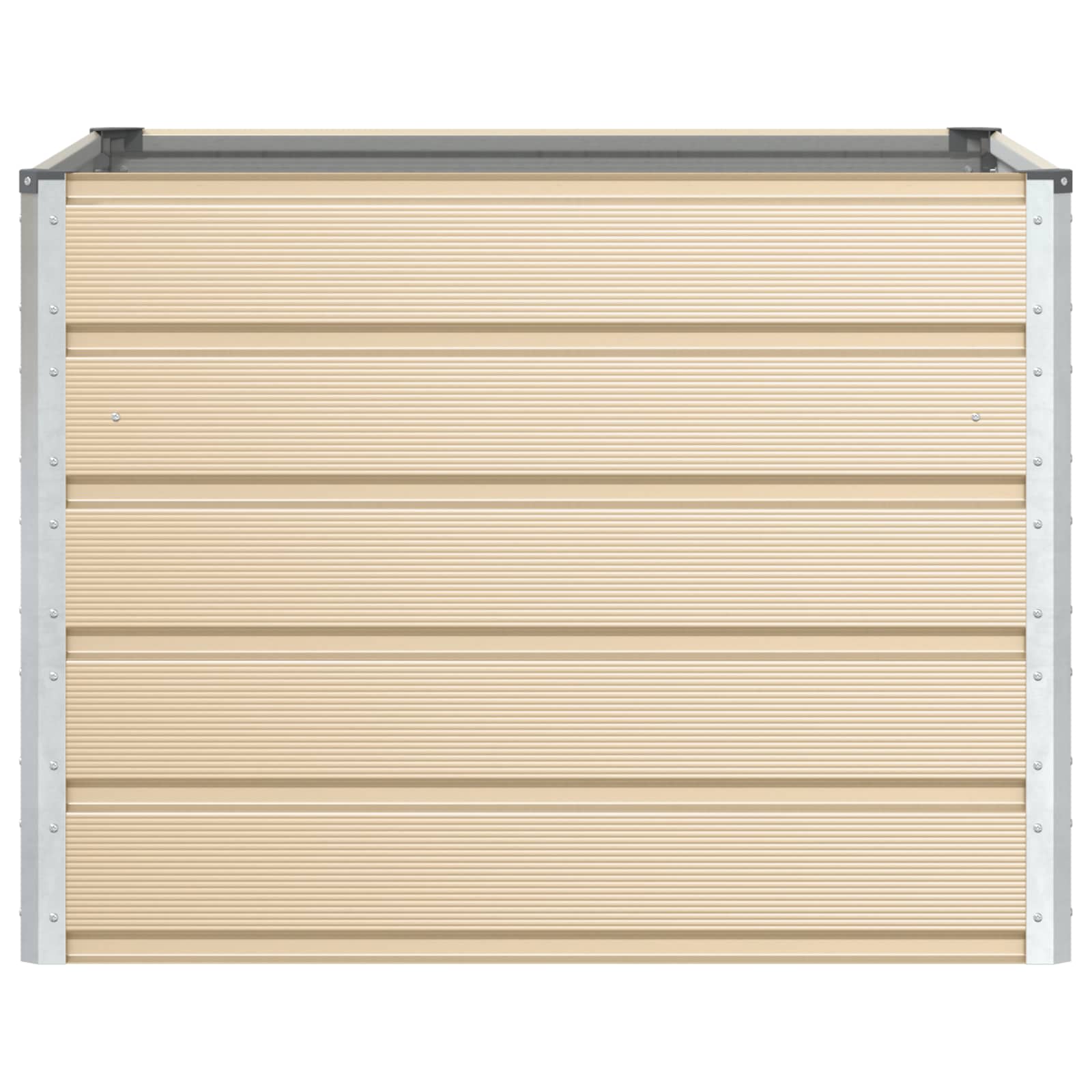 vidaXL Jardinière Ivoire 100 x 100 x 75 cm Acier - 4