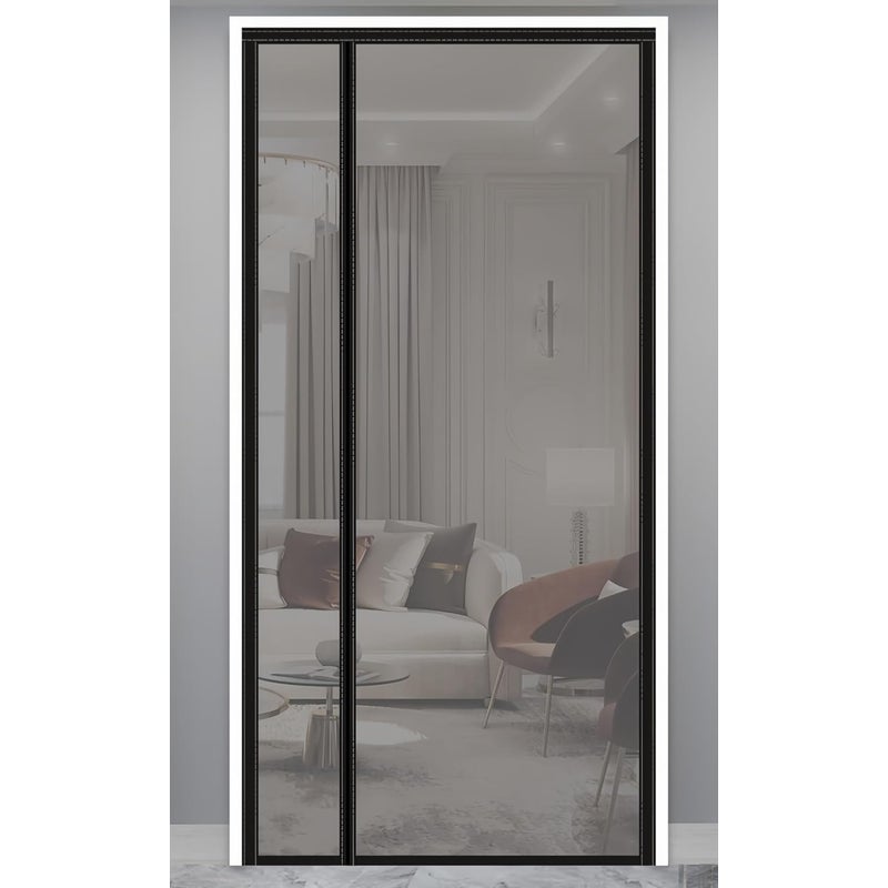 Magnetyczna moskitiera do drzwi i okien, bez wiercenia (czarna, 140 x 230 cm)