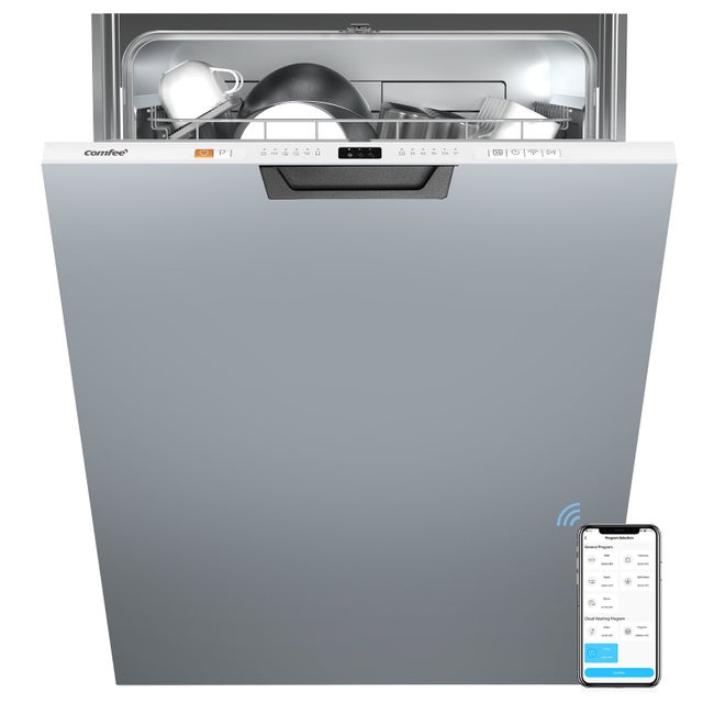 Lave-Vaisselle Encastrable 12 Couverts COMFEE - Programme Nuage, Départ Différé, Lavage Rapide Non Habillé (Sans Façade)