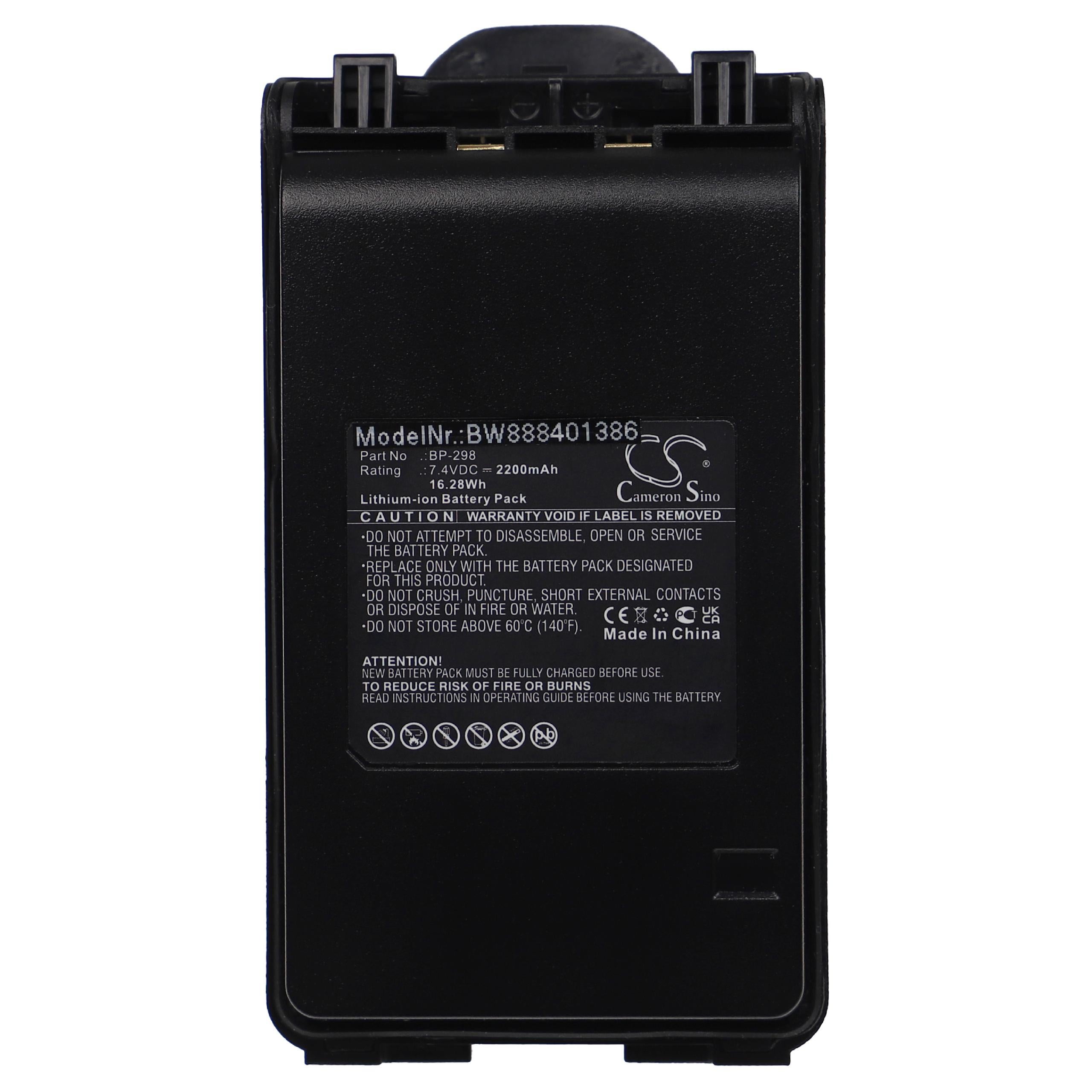 vhbw 1 x accu compatibel met Icom IC-M21, IC-M2A, IC-M31, IC-M32 walkietalkie (1800 mAh, 7,2 V, NiMH