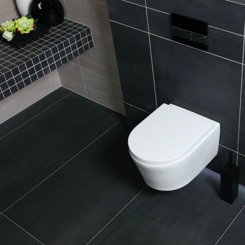 Pack WC Bâti autoportant + WC sans bride SAT + Abattant softclose + Plaque chrome mat (ProjectSATrimless-7) - 3