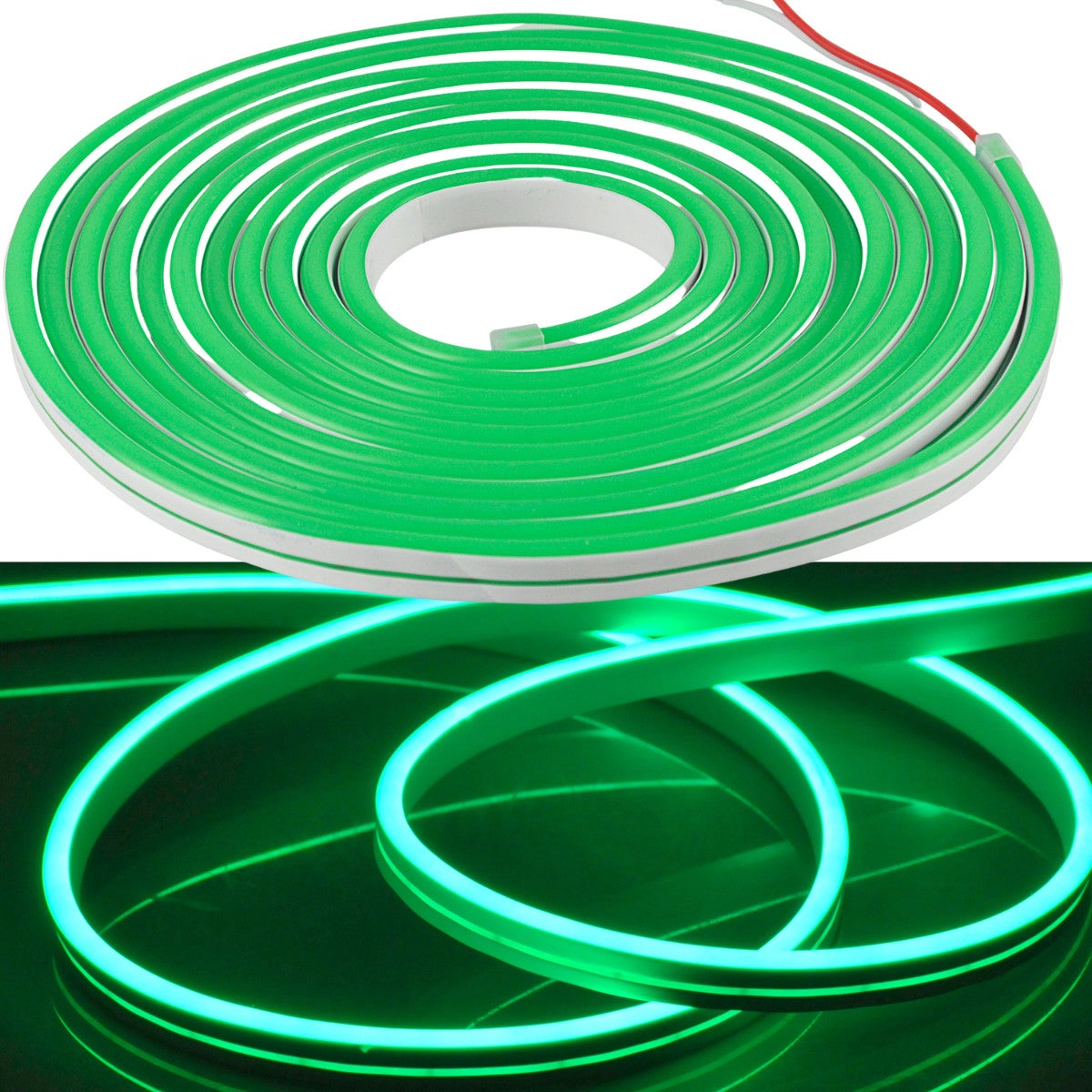 Taśma LED NEON 24V 5m Zielony IP65 Polux