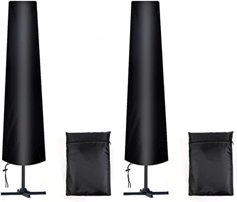 Pokrowiec na parasol, pokrowiec ochronny z tkaniny Oxford, wodoodporny, odporny na promieniowanie UV i śnieg, 190 x 30 x 50 cm, 2 sztuki