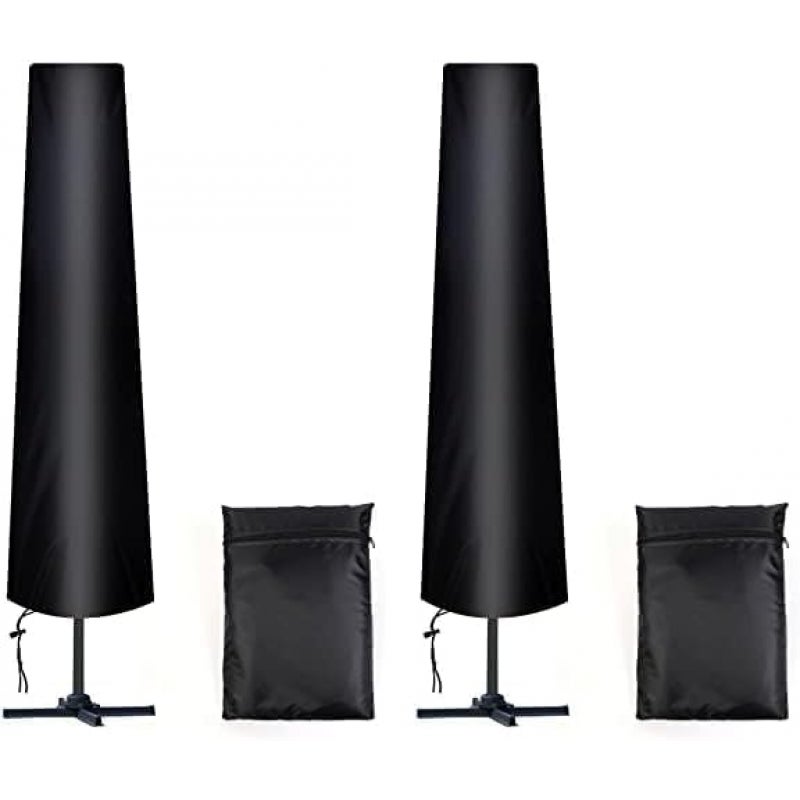 Pokrowiec na parasol, pokrowiec ochronny z tkaniny Oxford, wodoodporny, odporny na promieniowanie UV i śnieg, 190 x 30 x 50 cm, 2 sztuki