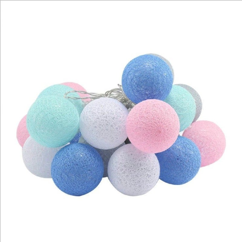 LED String Lights Cotton Ball Guirlandes fées pour maison décoration and Festive Atmosphere - 6