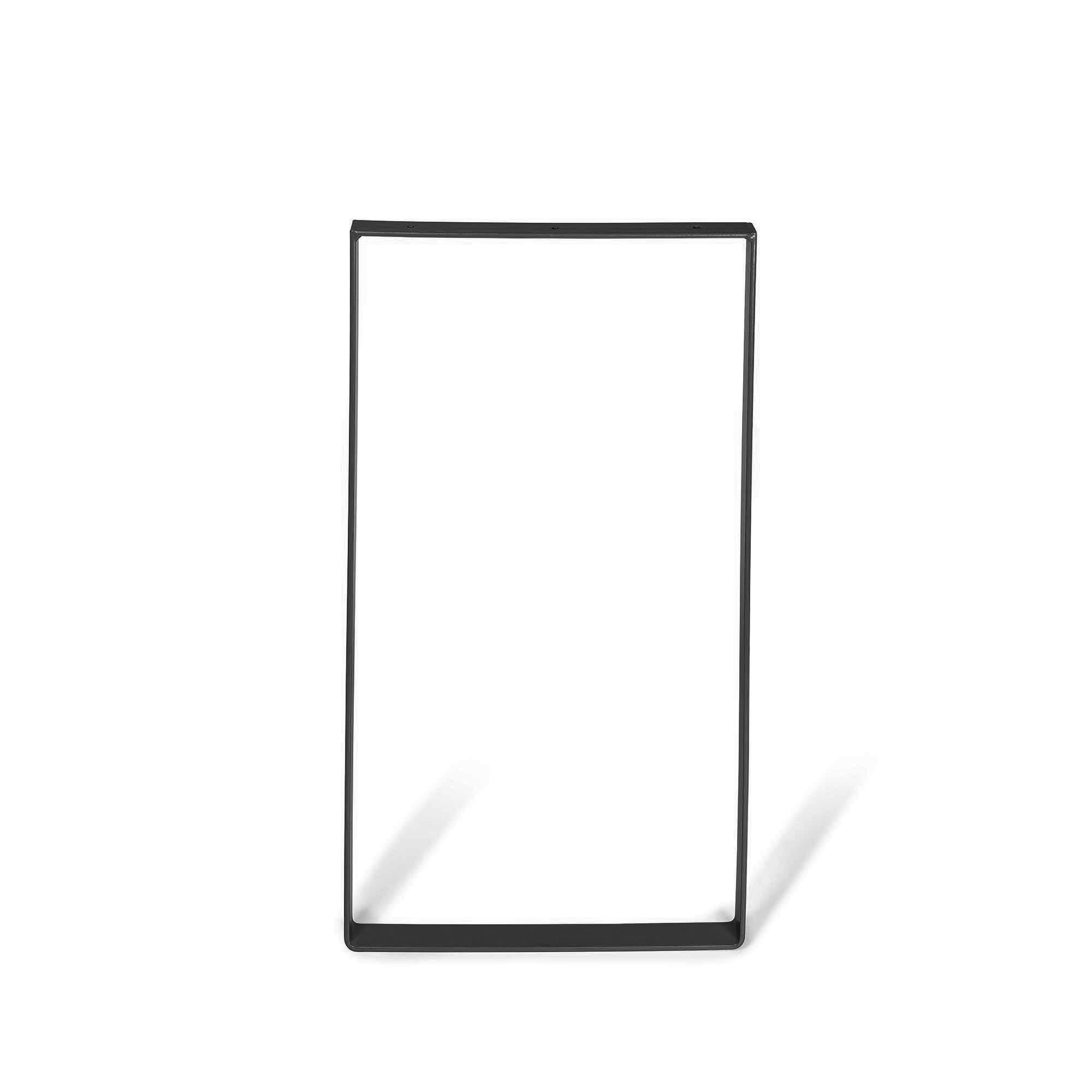 REI | Conjunto de 2 Pés de mesa | 385x40x710mm | Feito de aço | Acabamento Preto Poro | Fixação por parafuso | Suporta até 150kg - 3