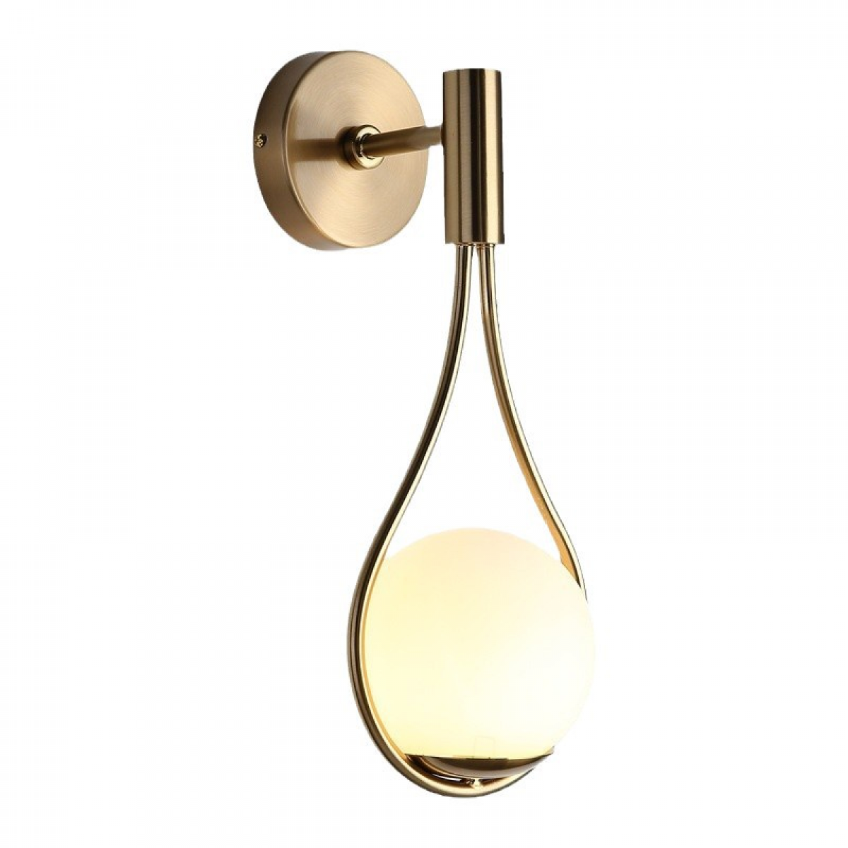 Lampă de perete glob de sticlă galbenă/aurie cu formă de picătură de apă galbenă/aurie