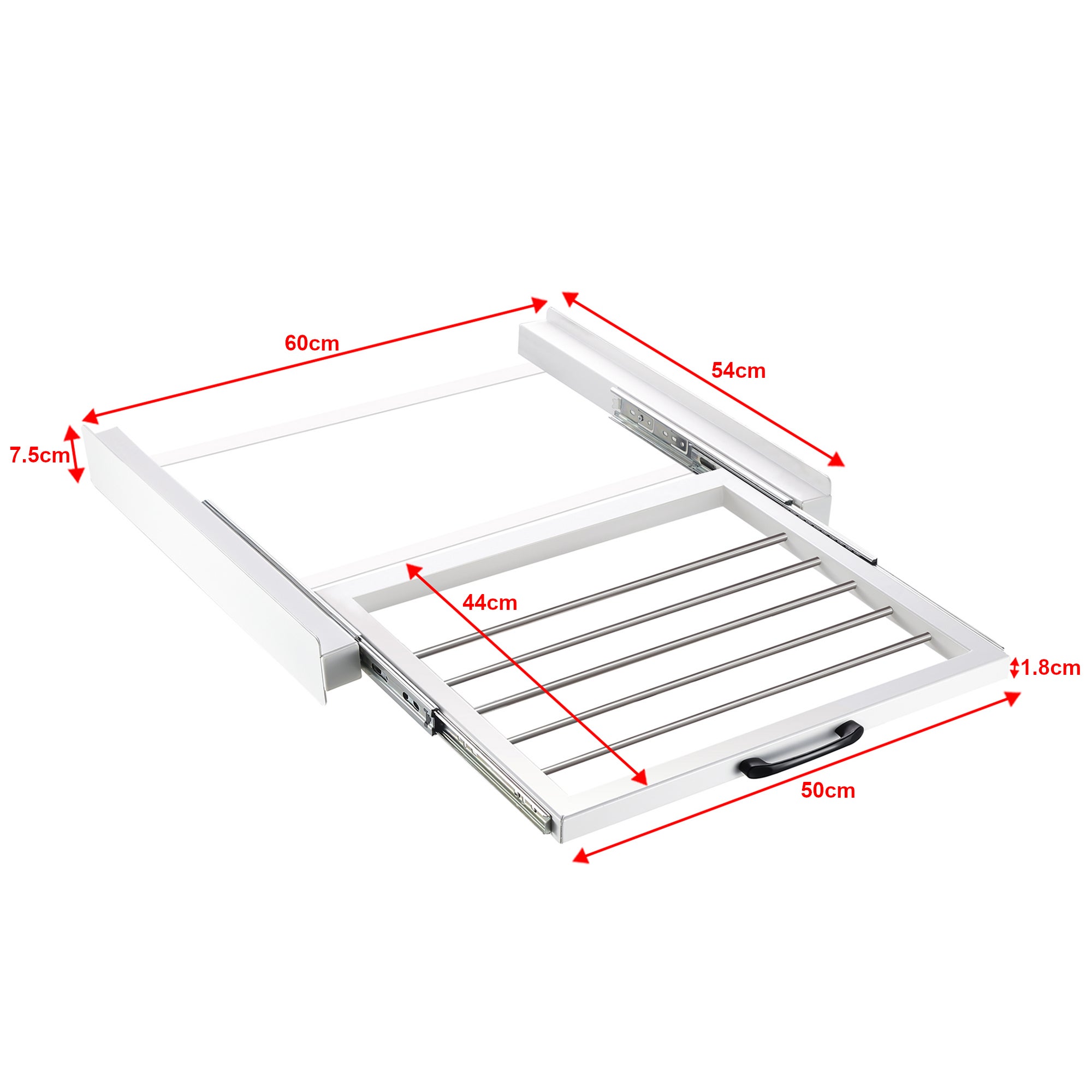 Kit De Superposition Pour Lave-linge Sèche-linge Standard 60 Cm Avec Porte-serviettes Blanc [en.casa] - 2