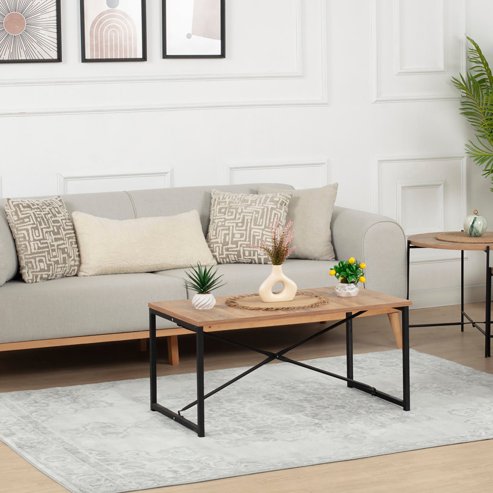 LIVABLISS Tapete Vintage Oriental Cinza/Marfim 160x220 cm Lola - 8