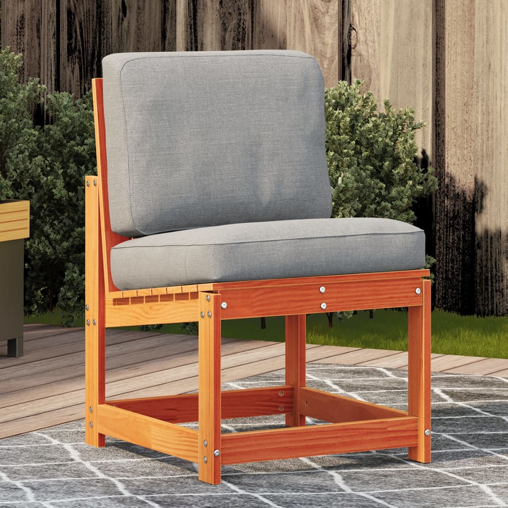 Chaise de jardin sans coussin en Bois Marron - 2