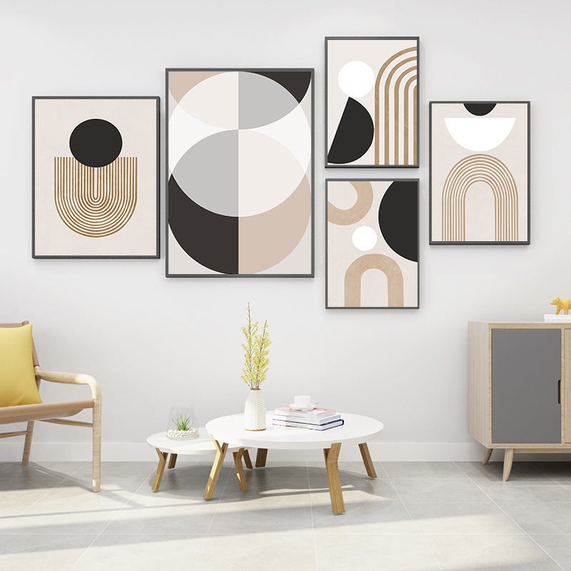 Minimaliste Tableaux Abstraite Ligne Affiches Géométrique Murale Art Toile tableau Peinture Salon Moderne Intérieur 50x70cmx3 Sans Cadre - 2