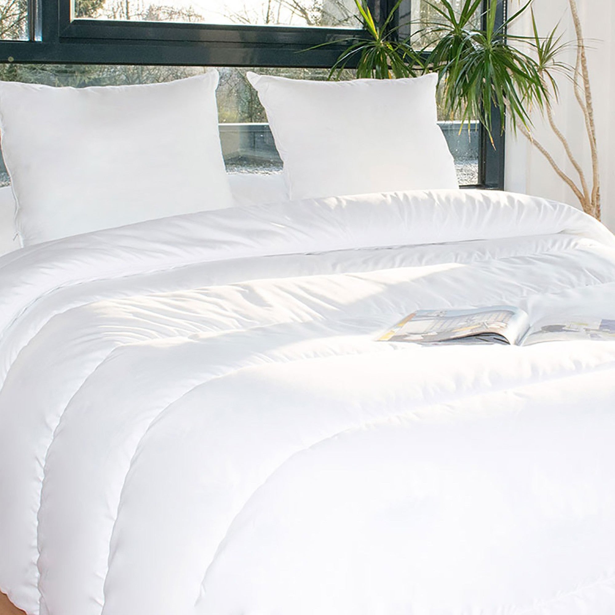 Couette temperee 220x240 et 2 Oreillers 100% polyester 60x60 - 3