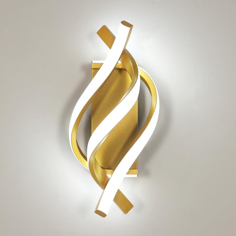 Lampa ścienna LED spiralna lampka nocna LED aluminiowa lampa ścienna LED dekoracyjne oświetlenie wewnętrzne oświetlenie lustra światło białe K