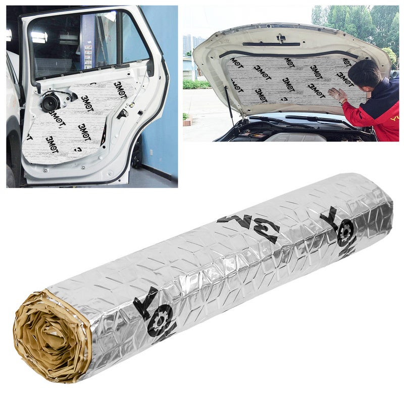 Tapis Isolant Antibruit Et Thermique Pour Voiture - 10mm D'épaisseur - Auto-adhésif Aluminium/caoutchouc - 21ST