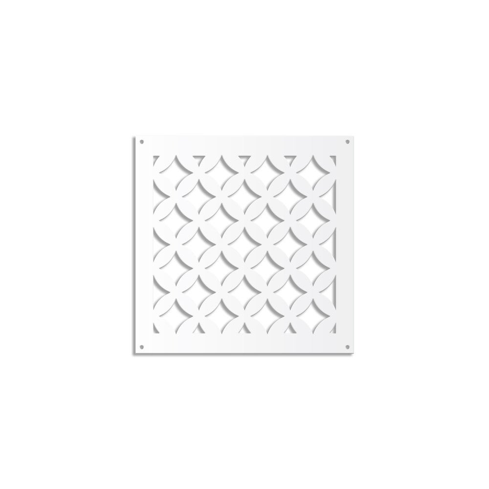 RHOMBUS - Panel PCV perforowany - Biały Parasol przeciwsłoneczny 73x73 cm Grubość 1 cm